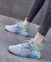 Rosa Sportschuhe mit Schnürung und atmungsaktivem Mesh-Plateau